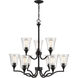 Caily 9 Light 31.5 inch Matte Black Chandelier Ceiling Light